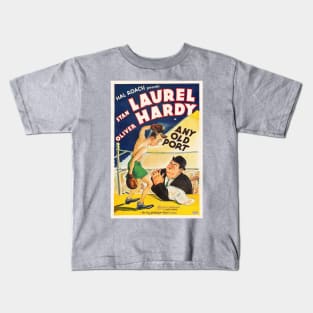 Laurel & Hardy in Any Old Port Movie Poster Kids T-Shirt